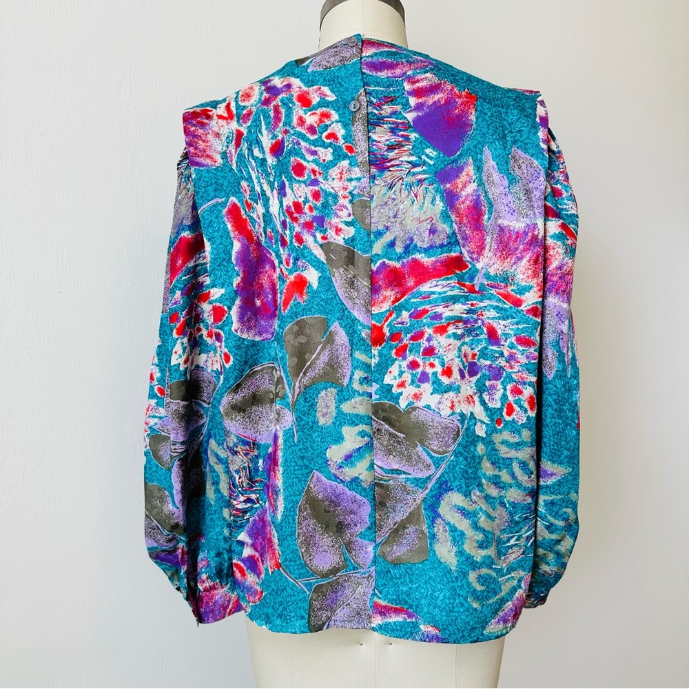 Vintage 70’s/80’s TESS Pleated Blouse - Picture 7 of 15